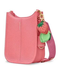 MAISON de SABRÉ The Mini Leather Saddle Bag in Candy Pink