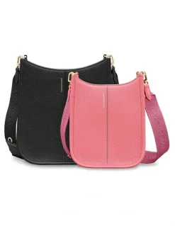 MAISON de SABRÉ The Mini Leather Saddle Bag in Candy Pink