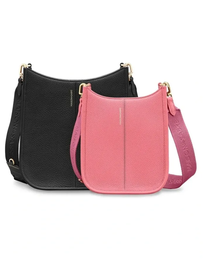 MAISON de SABRÉ The Mini Leather Saddle Bag in Candy Pink