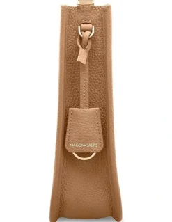 MAISON de SABRÉ The Mini Leather Saddle Bag in Sandstone Brown