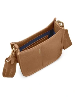 MAISON de SABRÉ The Mini Leather Saddle Bag in Sandstone Brown