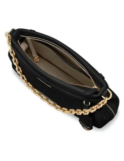 MAISON de SABRÉ The Palais Soirée Leather Shoulder Bag in Black Caviar