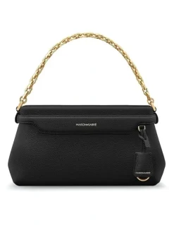 MAISON de SABRÉ The Palais Soirée Leather Shoulder Bag in Black Caviar