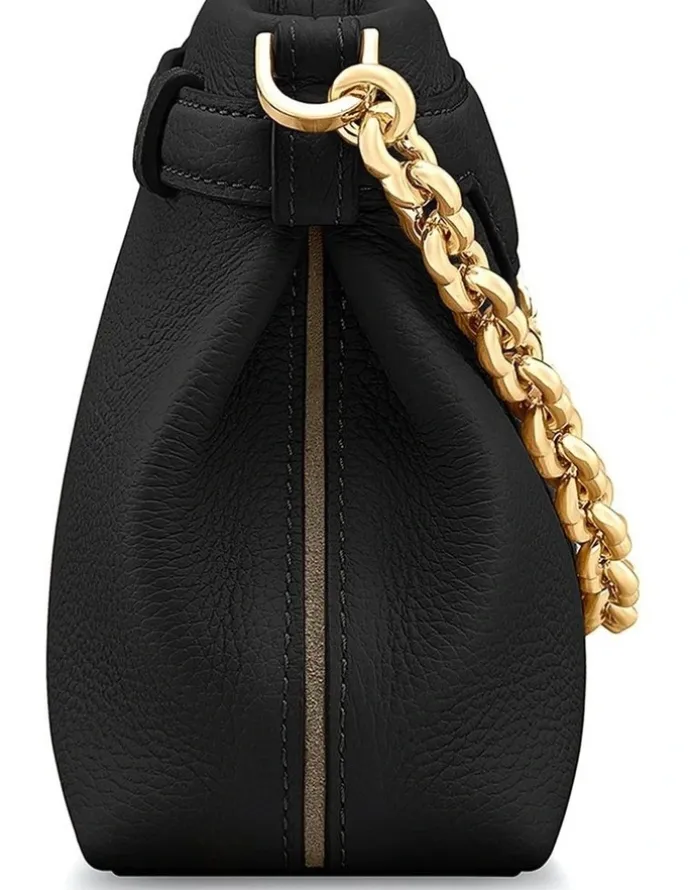 MAISON de SABRÉ The Palais Soirée Leather Shoulder Bag in Black Caviar