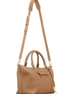 MAISON de SABRÉ The Small Leather Weekender Bag in Sandstone Brown