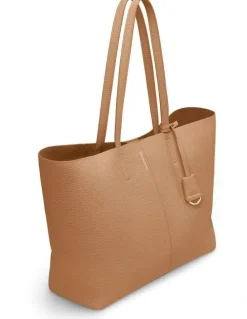MAISON de SABRÉ The Snap Leather Tote in Sandstone Lily