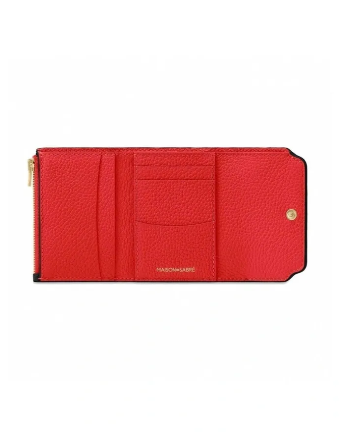 MAISON de SABRÉ The Trifold Wallet in Rouge Noir