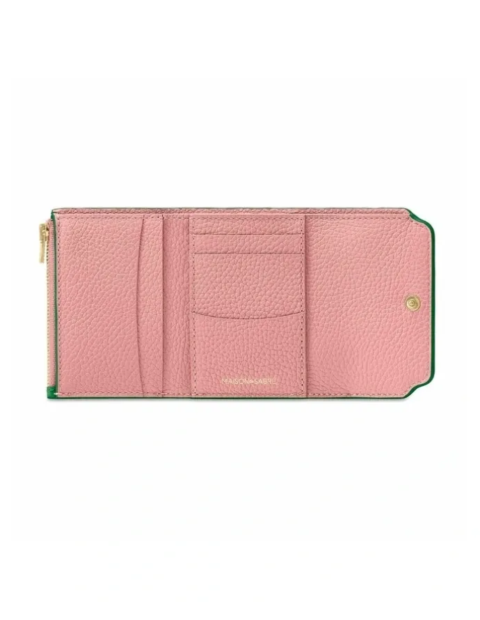 MAISON de SABRÉ The Trifold Wallet in Emerald Lily