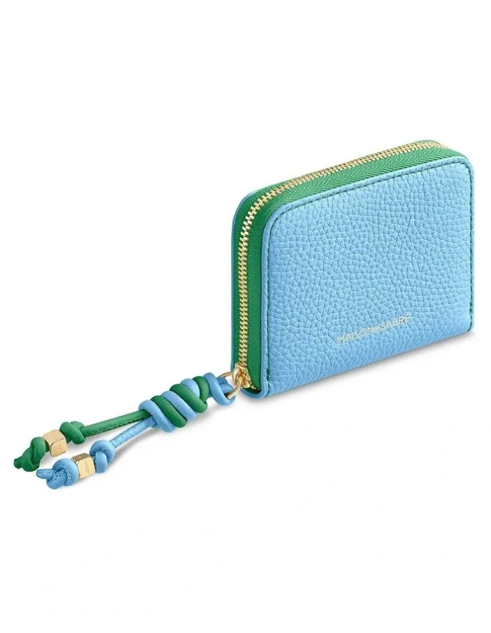 MAISON de SABRÉ The Zip Wallet in Sky Emerald