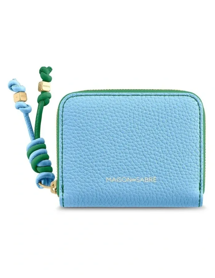 MAISON de SABRÉ The Zip Wallet in Sky Emerald