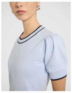 Marcs Act One Cotton Cashmere Knit in Arctic Blue