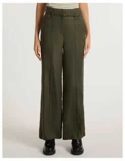 Marcs Ashley Wide Leg Pant in Dark Khaki