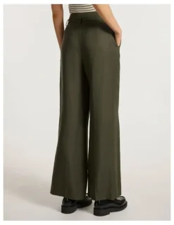 Marcs Ashley Wide Leg Pant in Dark Khaki