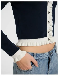 Marcs Callback Csc Cardigan in Navy/Ivory