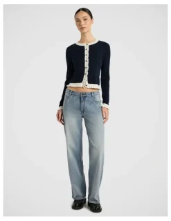 Marcs Callback Csc Cardigan in Navy/Ivory