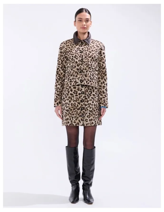 Marcs Damon Jacquard Jacket in Brown Multi