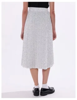 Marcs Empire Of Spots Midi Skirt in White Multi