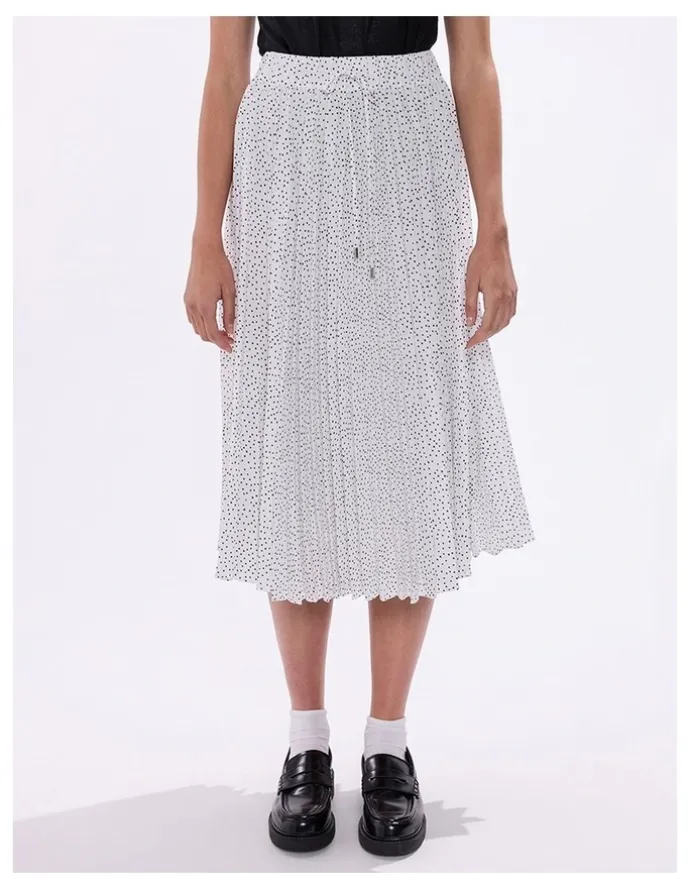 Marcs Empire Of Spots Midi Skirt in White Multi