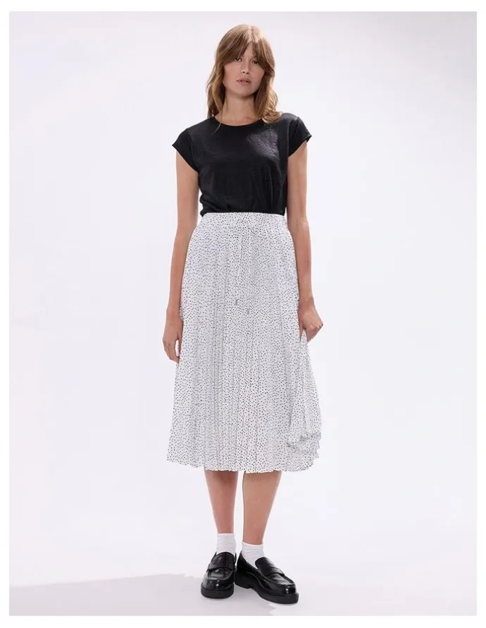 Marcs Empire Of Spots Midi Skirt in White Multi
