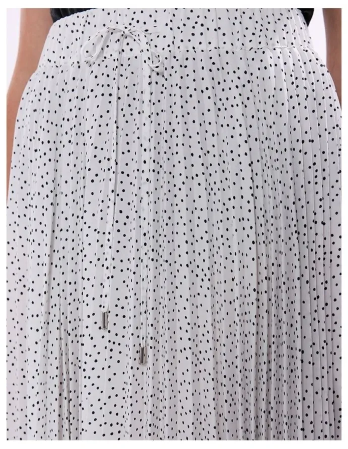 Marcs Empire Of Spots Midi Skirt in White Multi