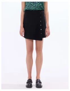 Marcs Fiadh Felted Wool Mini Skirt in Black