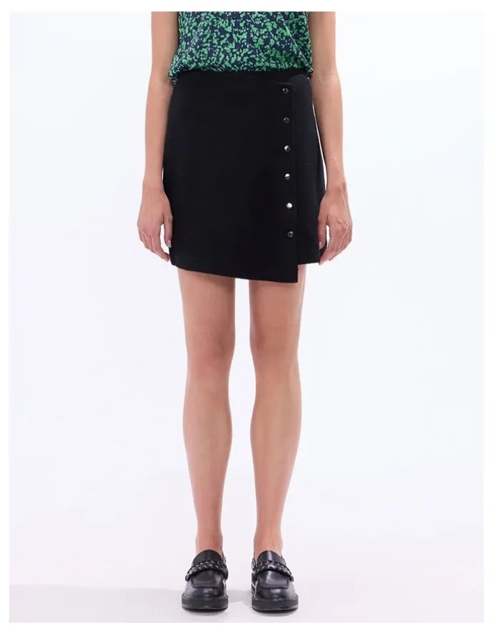 Marcs Fiadh Felted Wool Mini Skirt in Black