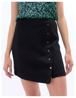 Marcs Fiadh Felted Wool Mini Skirt in Black
