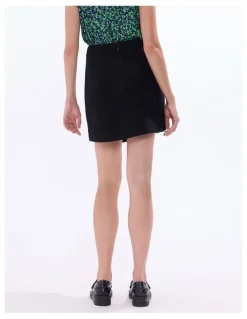 Marcs Fiadh Felted Wool Mini Skirt in Black