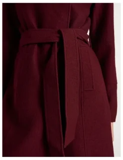 Marcs Francesca Felted Wool Coat in Ruby Port