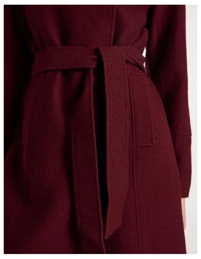 Marcs Francesca Felted Wool Coat in Ruby Port