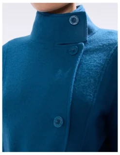 Marcs Francesca Felted Wool Coat in Teal