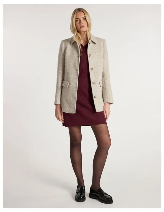Marcs Kayla Coat in Ivory Multi
