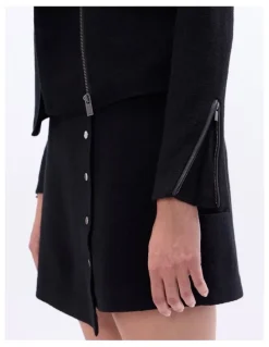 Marcs Lani Felted Wool Jacket in Black