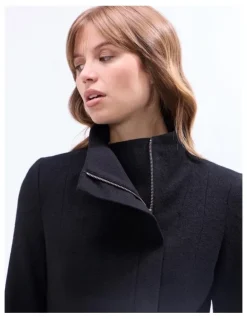 Marcs Lani Felted Wool Jacket in Black