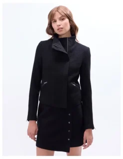 Marcs Lani Felted Wool Jacket in Black