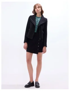 Marcs Lani Felted Wool Jacket in Black