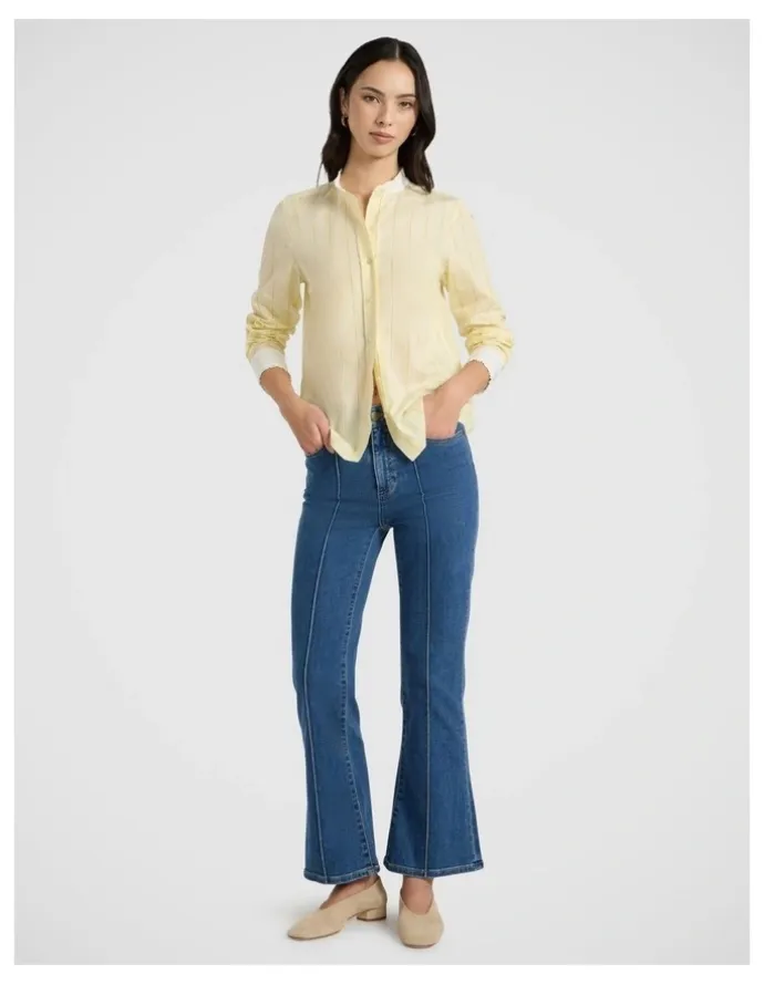 Marcs Leeds Stripe Shirt in Yellow Stripe