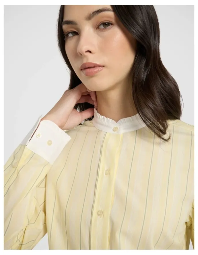 Marcs Leeds Stripe Shirt in Yellow Stripe