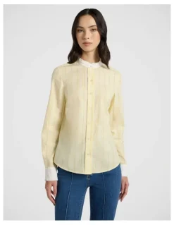 Marcs Leeds Stripe Shirt in Yellow Stripe