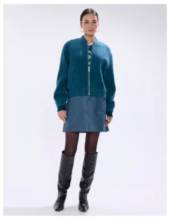 Marcs Maurice Bomber Jacket in Teal