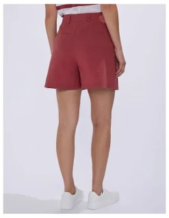Marcs Moonstruck Seersucker Short in Dark Mahogany