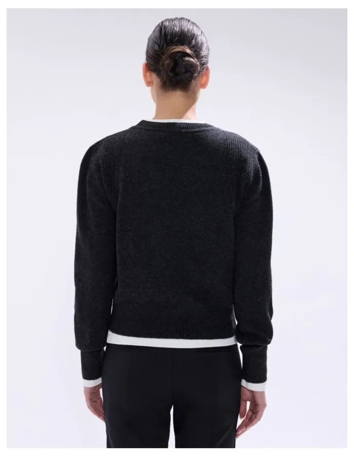 Marcs Morissette Merino Knit in Charcoal Melange