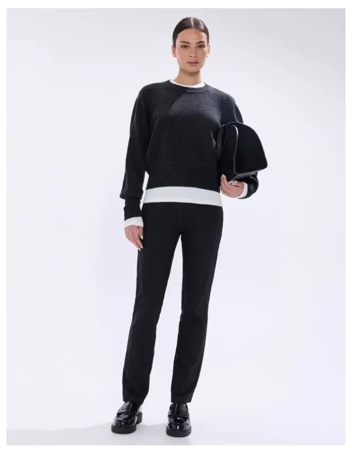 Marcs Morissette Merino Knit in Charcoal Melange