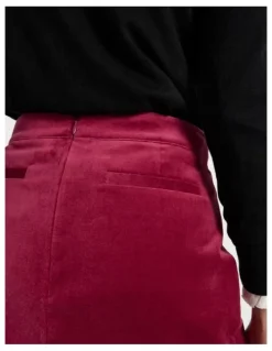 Marcs Nala Velvet Mini Skirt in Berry