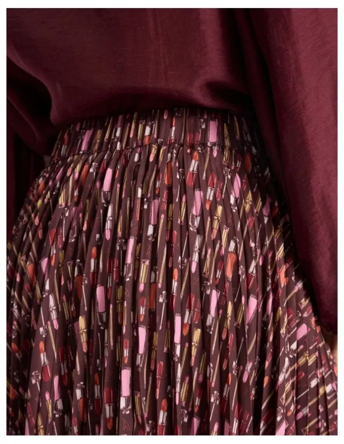Marcs Our Lips Are Sealed Skirt in Red Multi