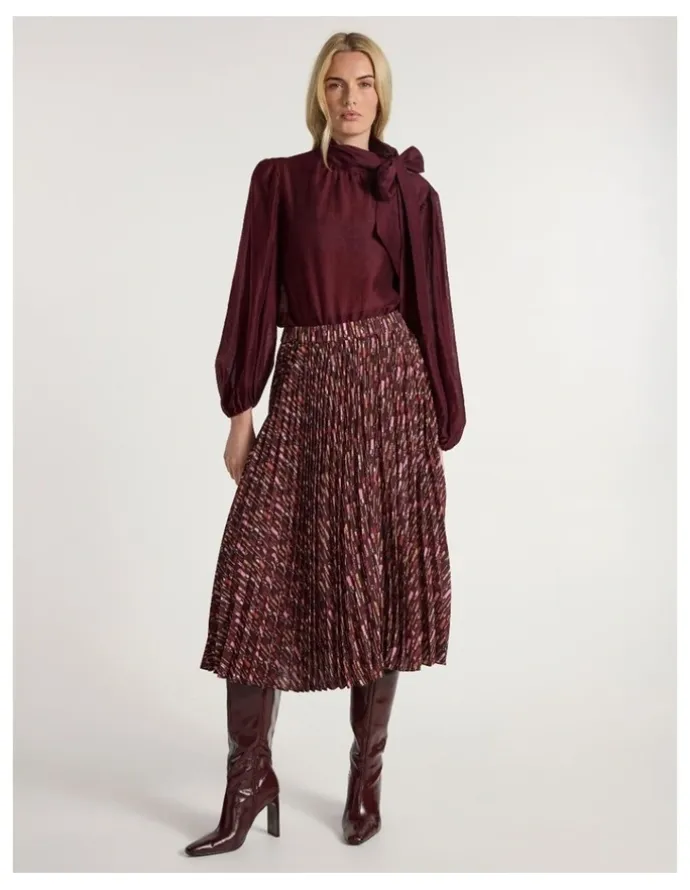 Marcs Our Lips Are Sealed Skirt in Red Multi