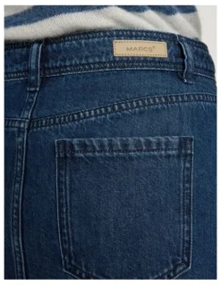Marcs Paolo Button Front Denim Skirt in Mid Wash
