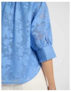 Marcs Pepe Jacquard Shirt in Pacific Blue