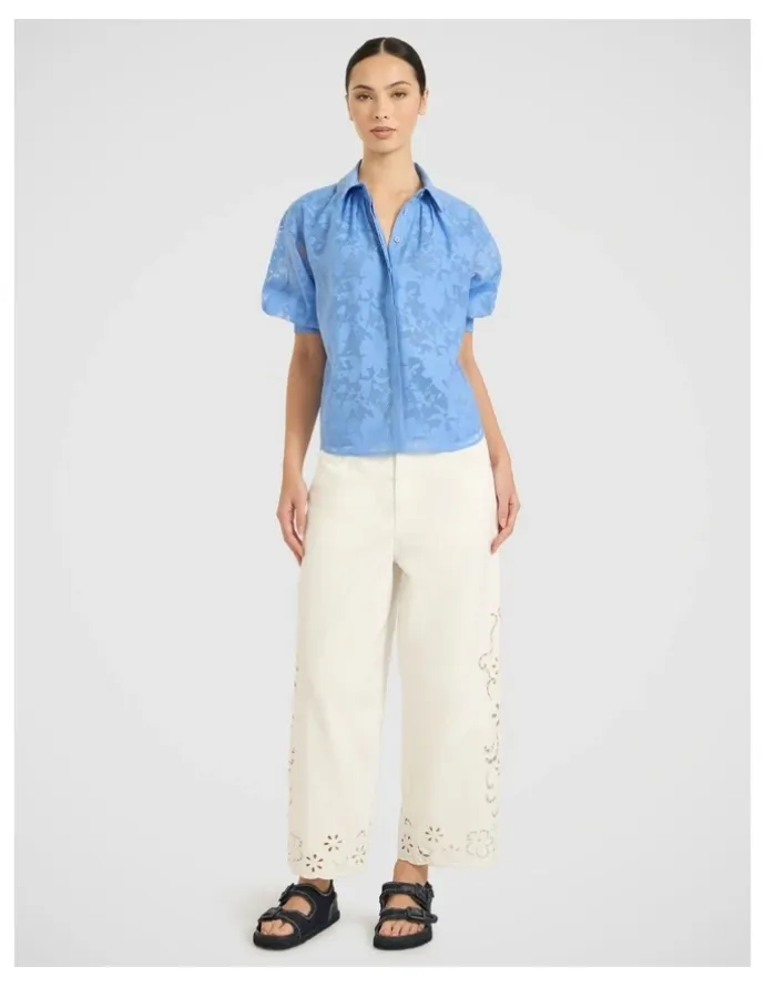 Marcs Pepe Jacquard Shirt in Pacific Blue