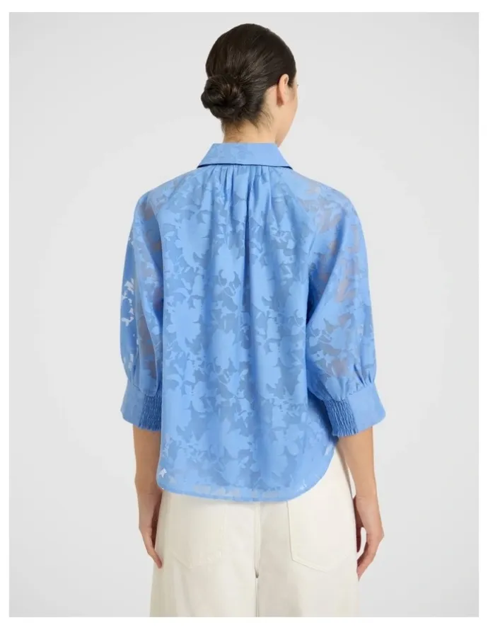Marcs Pepe Jacquard Shirt in Pacific Blue